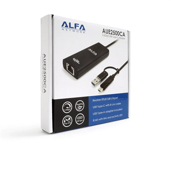 ALFA 2.5GbE USB Type-C & Type-A adapter