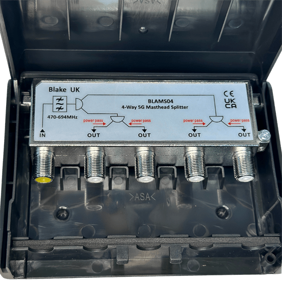 4-Way External 5G Filtered Masthead Splitter/Combiner