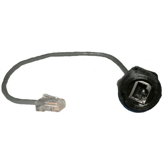 RJ45 IP67 socket with 30cm Ethernet lead