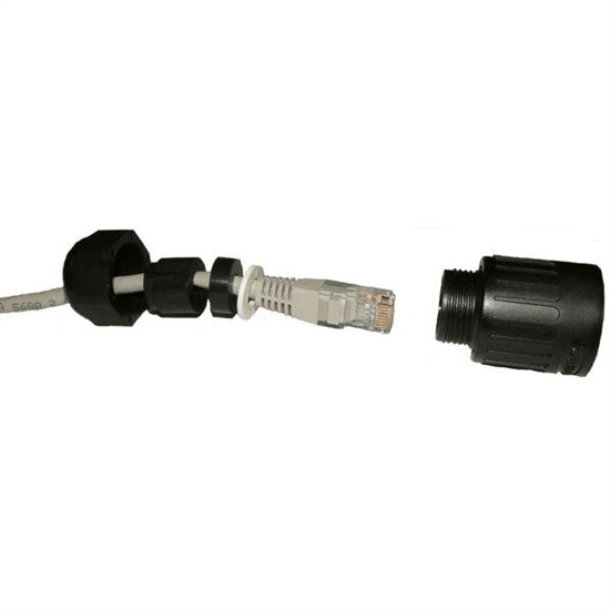RJ45 IP67 socket with 30cm Ethernet lead