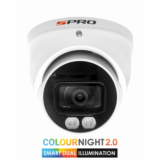 SPRO White 5MP ColourNight Turret Camera, 2.8mm Fixed Lens
