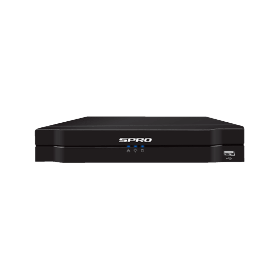 SPRO 8 Channel Plus 8x IP, 8MP DVR, No HDD