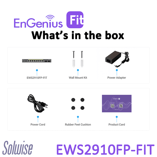 EnGenius FIT 8 port Gigabit PoE+ Switch