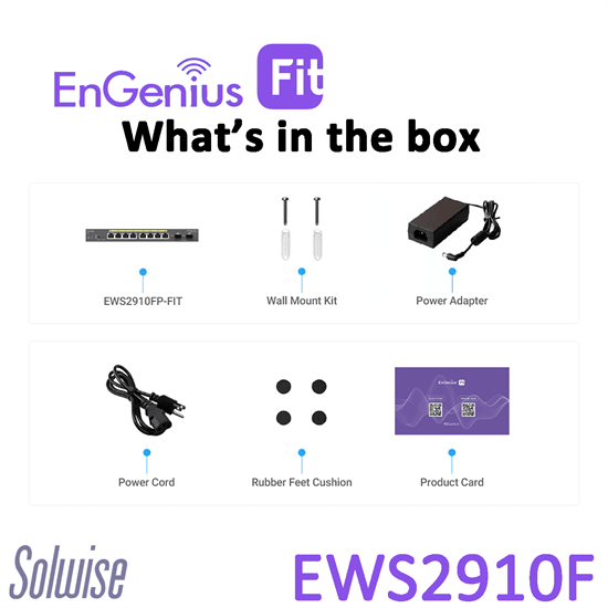 EnGenius FIT 8 port Gigabit PoE+ Switch