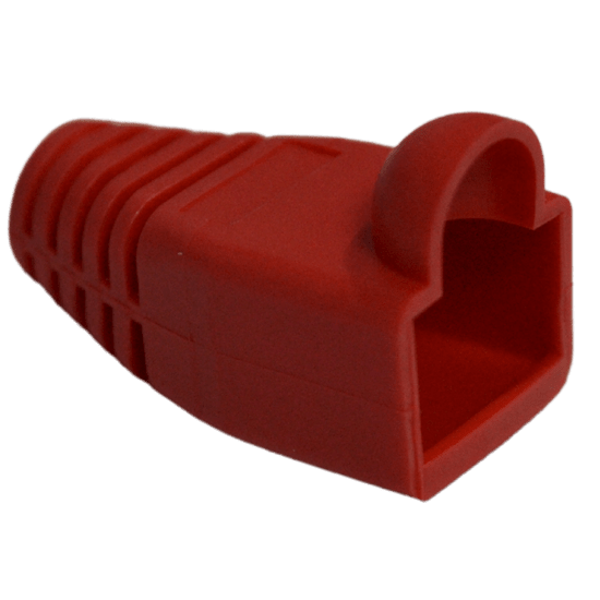 Quick Fit Red RJ45 CAT5e/6 Boot [Bag of 10]