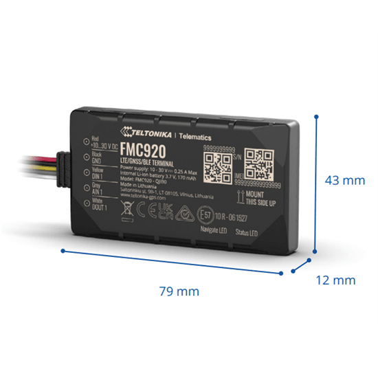 4G gateway tracker with battery and BT