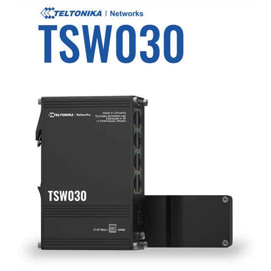 Teltonika 10/100  DIN Rail switch