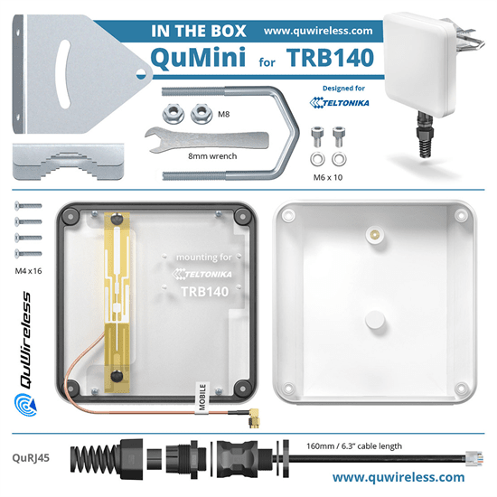 QuMax mini for TRB140 with PCB